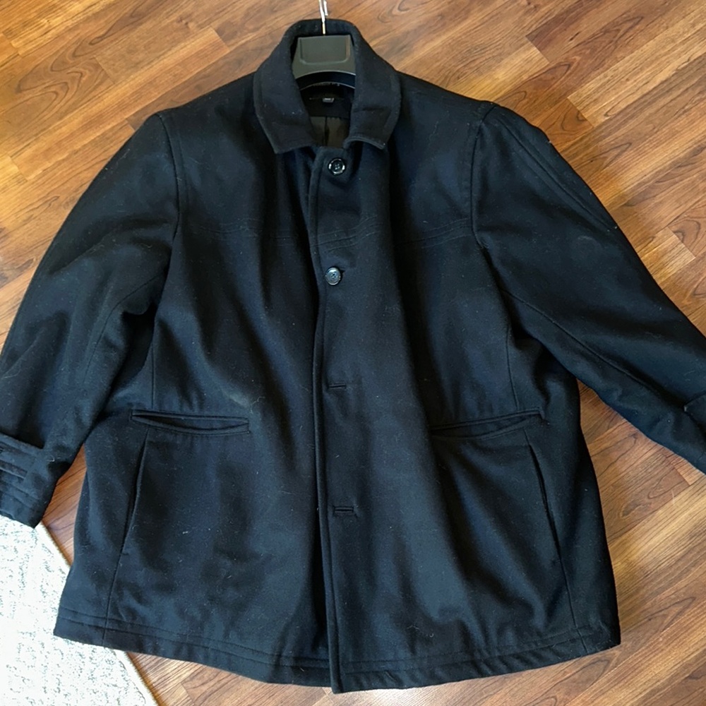 London Fog Black Pea Coat